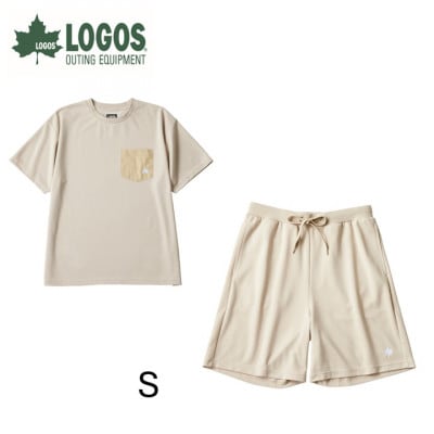 LBL リカバリーウエア 夏用上下セット　Sサイズ　リカバリーショーツ+Tシャツ ベージュ