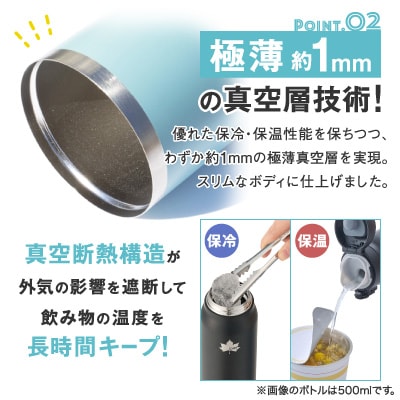 TW 真空断熱 ワンタッチボトル IG 750ml 保冷・保温対応のステンレスボトル81286012
