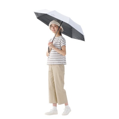 ソーラーブロック日傘・オートコンパクト　L(晴雨兼用) 通勤でも使えるアウトドア日傘81336748