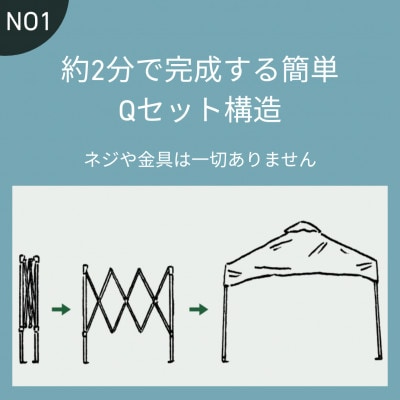 ソーラーブロック Qセットタープ200　キャンプやアウトドア、BBQで熱中症対策!71204014