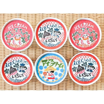 オリジナルアイスクリーム【4種 】6個詰め合わせセット