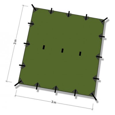 タープ 3×3　オリーブグリーン　DD Hammocks JAPAN