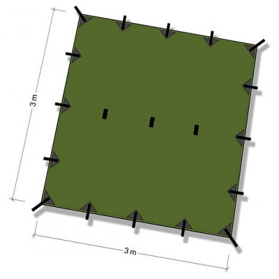 タープ3×3　サンセットオレンジ　DD Hammocks JAPAN
