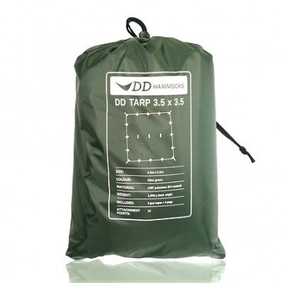 タープ 3.5×3.5　フォレストグリーン　DD Hammocks JAPAN