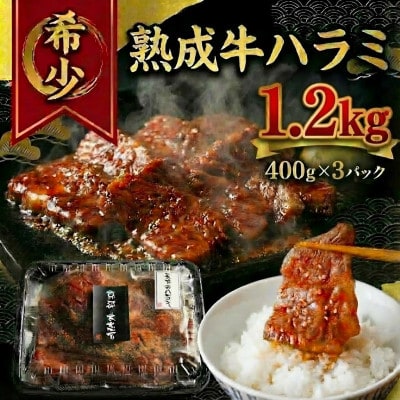 熟成 牛ハラミ大判 焼肉用 1.2kg(400g×3P)