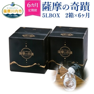 超軟水(硬度0.6)のシリカ水【薩摩の奇蹟】5L×2箱×6カ月【定期便】 ss0045