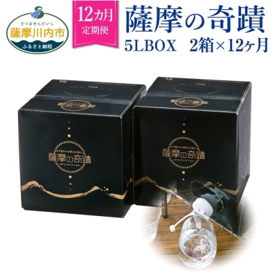  超軟水(硬度0.6)のシリカ水【薩摩の奇蹟】5L×2箱×12カ月【定期便】 ss0050