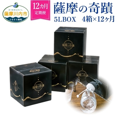 超軟水(硬度0.6)のシリカ水【薩摩の奇蹟】5L×4箱×12カ月【定期便】ss0052