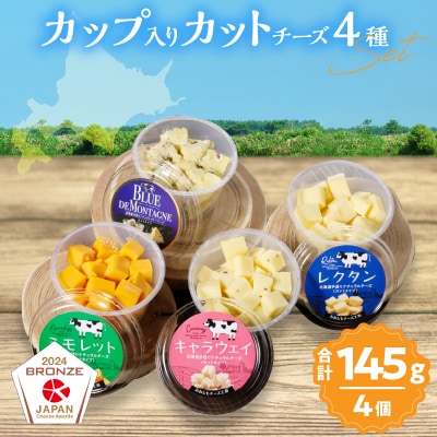 《カットタイプで食べやすい!!》4種のカップ入りカットチーズAセット_H0003-168