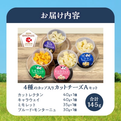 《カットタイプで食べやすい!!》4種のカップ入りカットチーズAセット_H0003-168
