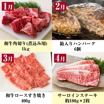 鹿児島県産黒毛和牛づくし12ヶ月定期便