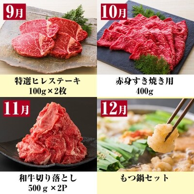 鹿児島県産黒毛和牛づくし12ヶ月定期便