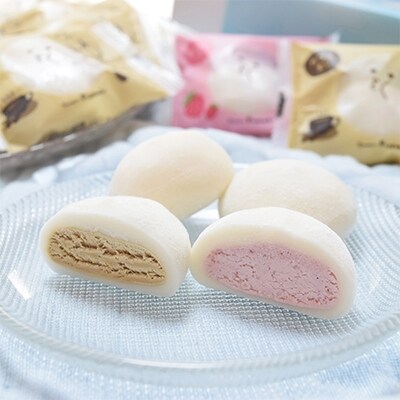 ふわ生大福(あまおう苺・カフェオレ)20個入り【お菓子のふなき】