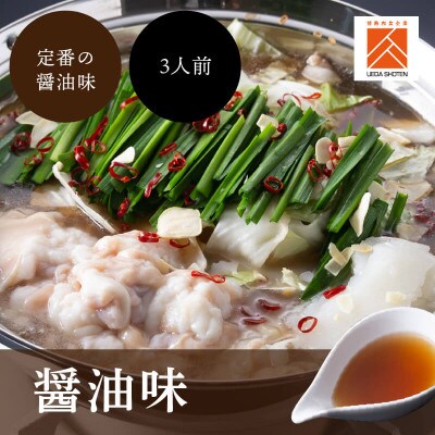 博多もつ鍋食べ比べセット2種  おおやま・上田商店【醤油3人前】(大刀洗町)
