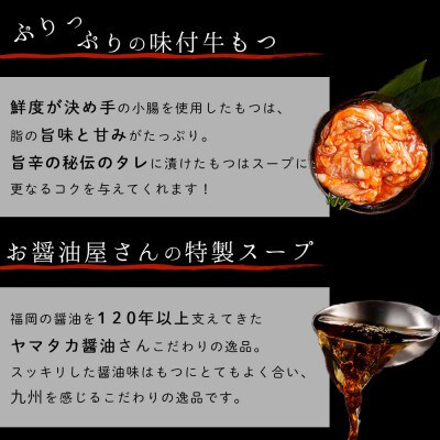 味付きもつ鍋セット 6人前(もつ600g) 濃縮醤油スープ(大刀洗町)