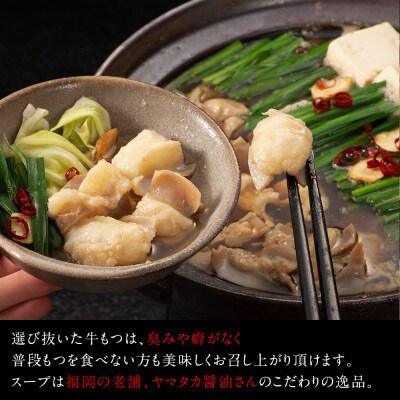 【うまか～っ】博多名物もつ鍋&水炊き3～4人前セット!とにかく味にこだわった逸品(大刀洗町)