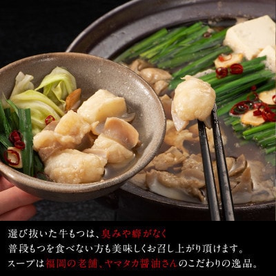 【うまか～っ】博多名物もつ鍋&水炊き6～8人前セット!とにかく味にこだわった逸品(大刀洗町)
