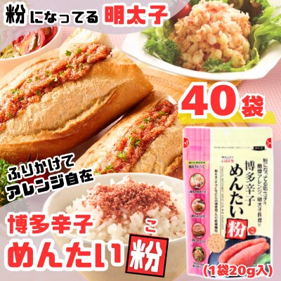 【井口食品いのくち】博多辛子めんたい粉(こ) 20g×40袋(大刀洗町)