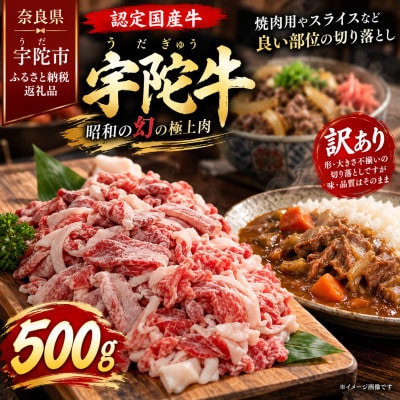 宇陀牛 切り落とし 500g 訳あり 冷凍 宇陀山繁