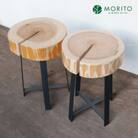 【MORITO】丸太(切り株)とアイアンスツール(杉)　サイドテーブル