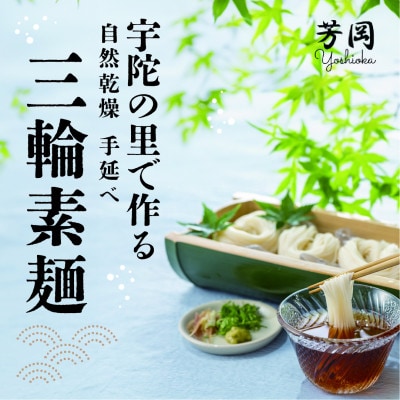 無添加 芳岡のこだわり 素麺食べ比べセット( 三輪そうめん 茶そば 黒豆 梅 柚子 ブルーベリー)