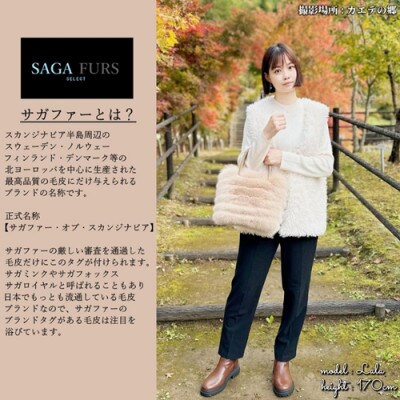 SAGAFOX毛皮 モカブラウン I-1 西勝毛皮のサガフォックス オシャレなレザーかばん