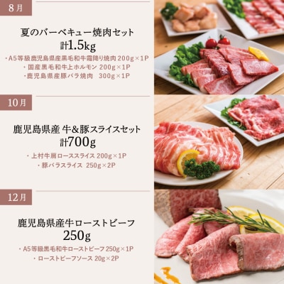 情熱牧場 鹿児島県産お肉の定期便 トライアルコース(全6回)
