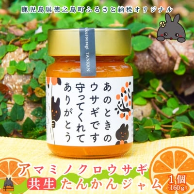 《徳之島町オリジナル!》アマミノクロウサギ共生たんかんジャム 160g　