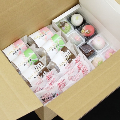 【冷凍発送】出雲四季セット(季節の上生菓子&ぜんざい餅&生どらセット)【1_6-012】