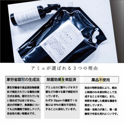 電解次亜塩素酸水　 100ppm　【スプレーボトル300ml　　6本セット】 除菌・消臭