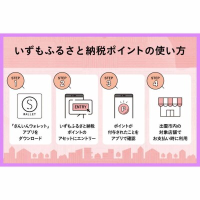 出雲市 デジタル地域通貨「いずも縁結びPAY」 いずもふるさと納税ポイント3,000pt
