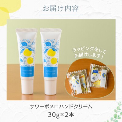 サワーポメロ ハンドクリーム 30g × 2本 柑橘 天然香料 低刺激