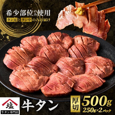 厚切り牛タン 塩味 500g 厚切り牛タンスライス タン塩 タン中 タン元 牛肉 焼肉 人気