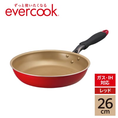 evercook IH フライパン 26cm レッド
