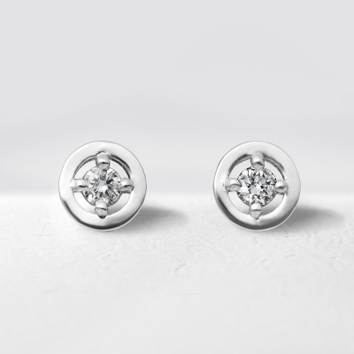 プラチナ900 ダイヤモンド ピアス Kreis(クライス)(b250-013)