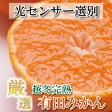 <先行受付>厳選 越冬完熟みかん2kg+60g(傷み補償分)【ハウスみかん】【光センサー選果】