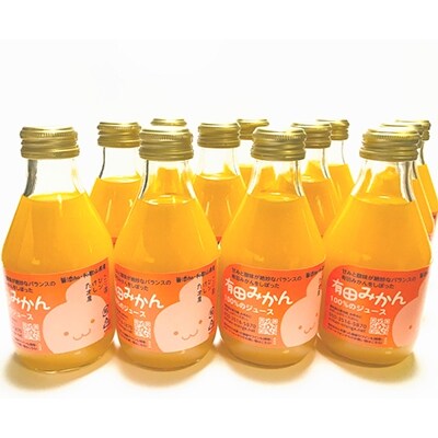 【数量限定】【大人気】有田みかん100%のジュース　180ml×12本セット