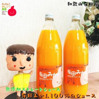 【数量限定】【大人気】有田みかん100%のジュース1,000ml×2本セット