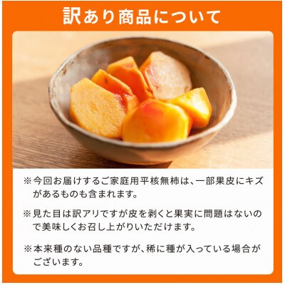 【2025年10月上旬以降より順次発送】【ご家庭用訳あり】和歌山秋の味覚平核無柿約7.5kg　広川町