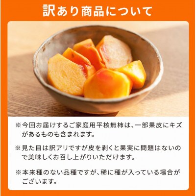 【2025年10月上旬以降より順次発送】【ご家庭用わけあり】和歌山秋の味覚　平核無柿　約3.5kg