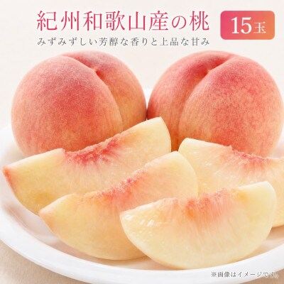 紀州和歌山産の桃　15玉　化粧箱入