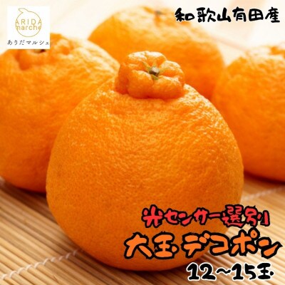 【大人気】和歌山有田の濃厚大玉デコポン　12～15玉(約5kg)