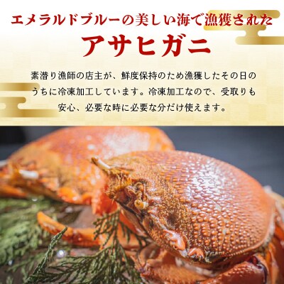 沖永良部島直送!素潜り漁師オススメの冷凍アサヒガニ1キロ(2～4杯)