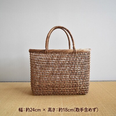 伝統工芸あけびづる細工 手さげかご(小)|01_mac-101101