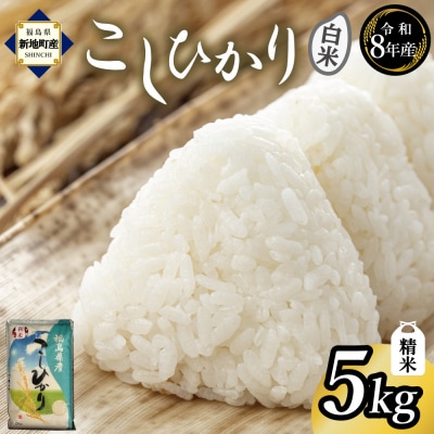 【令和8年産】米 5kg お米 こしひかり 福島 新地町産 白米