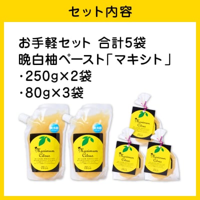 熊本県 八代市産 晩白柚 ペースト「マキシト」『お手軽セット』(合計740g)_189-4079-D