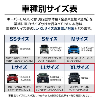 KeePer LABOの「EXキーパー」コーティング割引券(LLサイズ・XLサイズ)