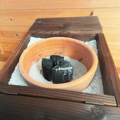 小型囲炉裏「俺の囲炉裏」W350㎜×H350㎜×L350㎜|09_ecf-020101