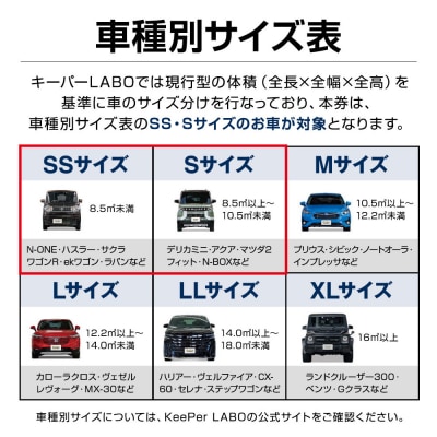 【大府店限定】「EXキーパーPREMIUM」コーティング券(SSサイズ・Sサイズ)