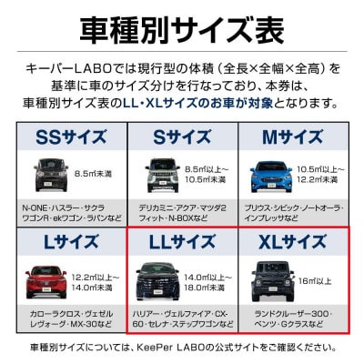 【大府店限定】「EXキーパーPREMIUM」コーティング券(LLサイズ・XLサイズ)
